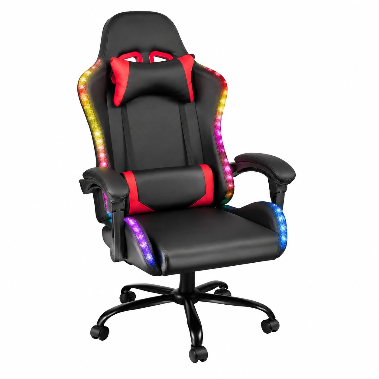 Bureau, en similicuir et cuir, coloris noir, pour l’espace de travail