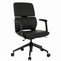 Bureau, pivotant, réglable, rembourré, en similicuir, coloris noir, pour l’espace de travail