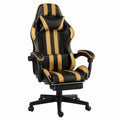 Bureau, pivotant, réglable, sur roulettes, en similicuir et cuir, coloris noir et doré, pour l’espace de travail