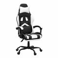 Bureau, pivotant, réglable, en similicuir et cuir, coloris noir et blanc, pour l’espace de travail
