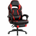 Chaise de bureau, en cuir, coloris rouge, pour l’espace de travail