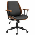 Bureau, pivotant, en noyer, coloris noir, pour l’espace de travail