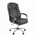 Bureau, rembourré, sur roulettes, en similicuir et cuir, coloris noir, pour l’espace de travail