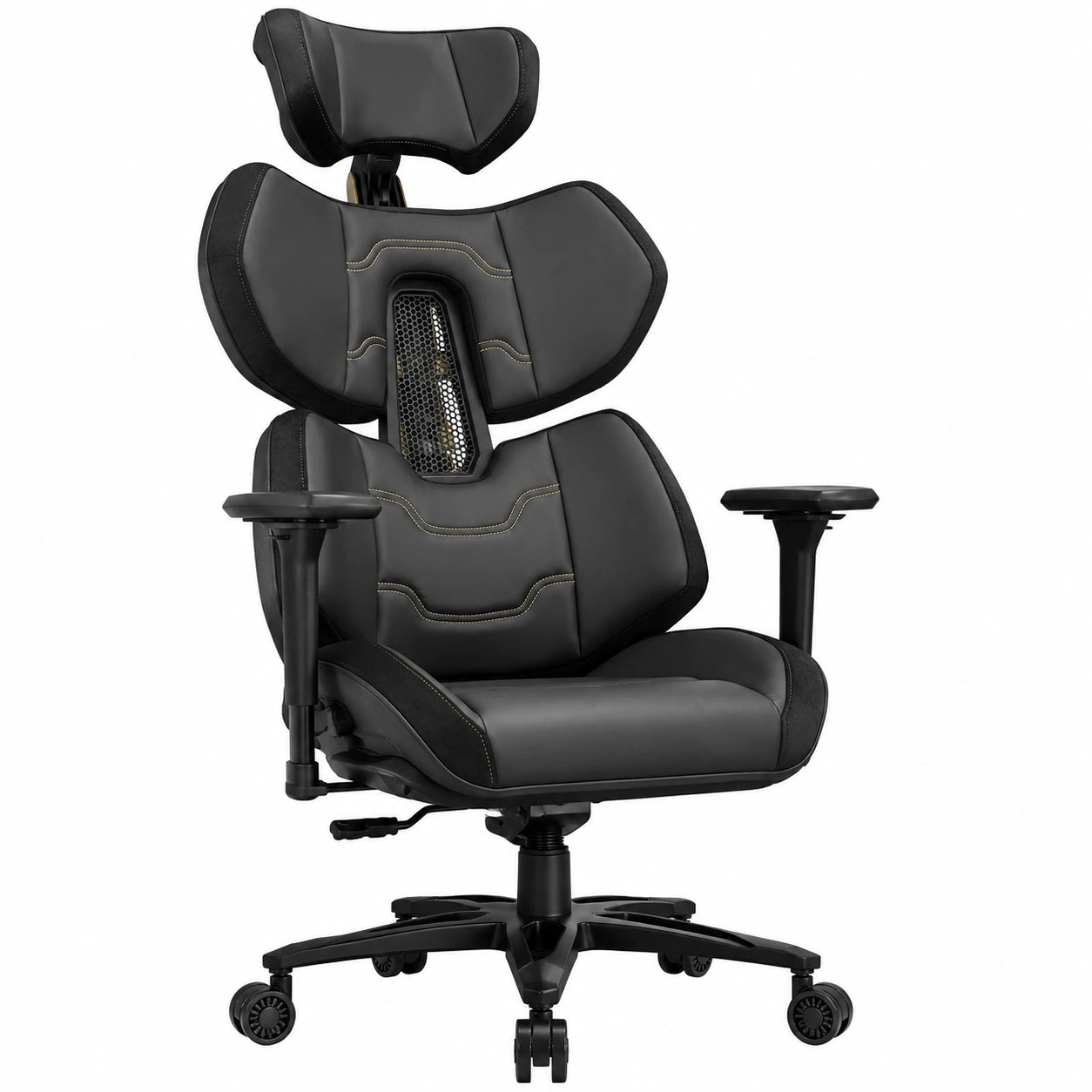 Bureau, réglable, coloris noir et doré, pour l’espace de travail