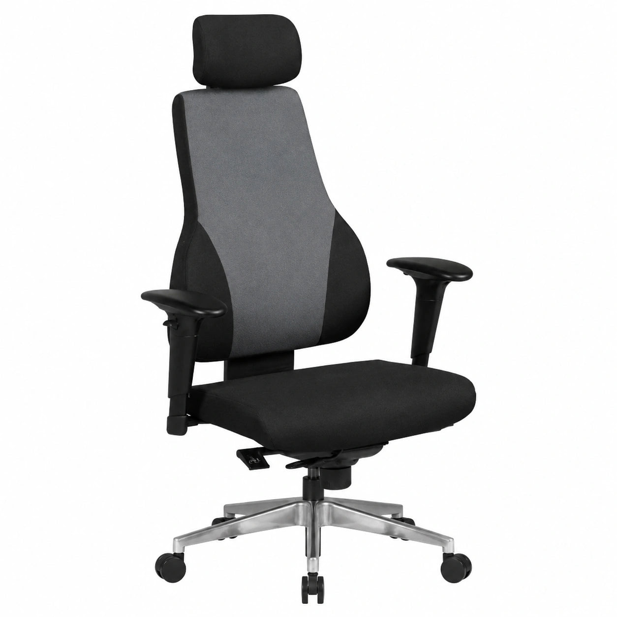 Bureau, en tissu, coloris noir et gris, pour l’espace de travail