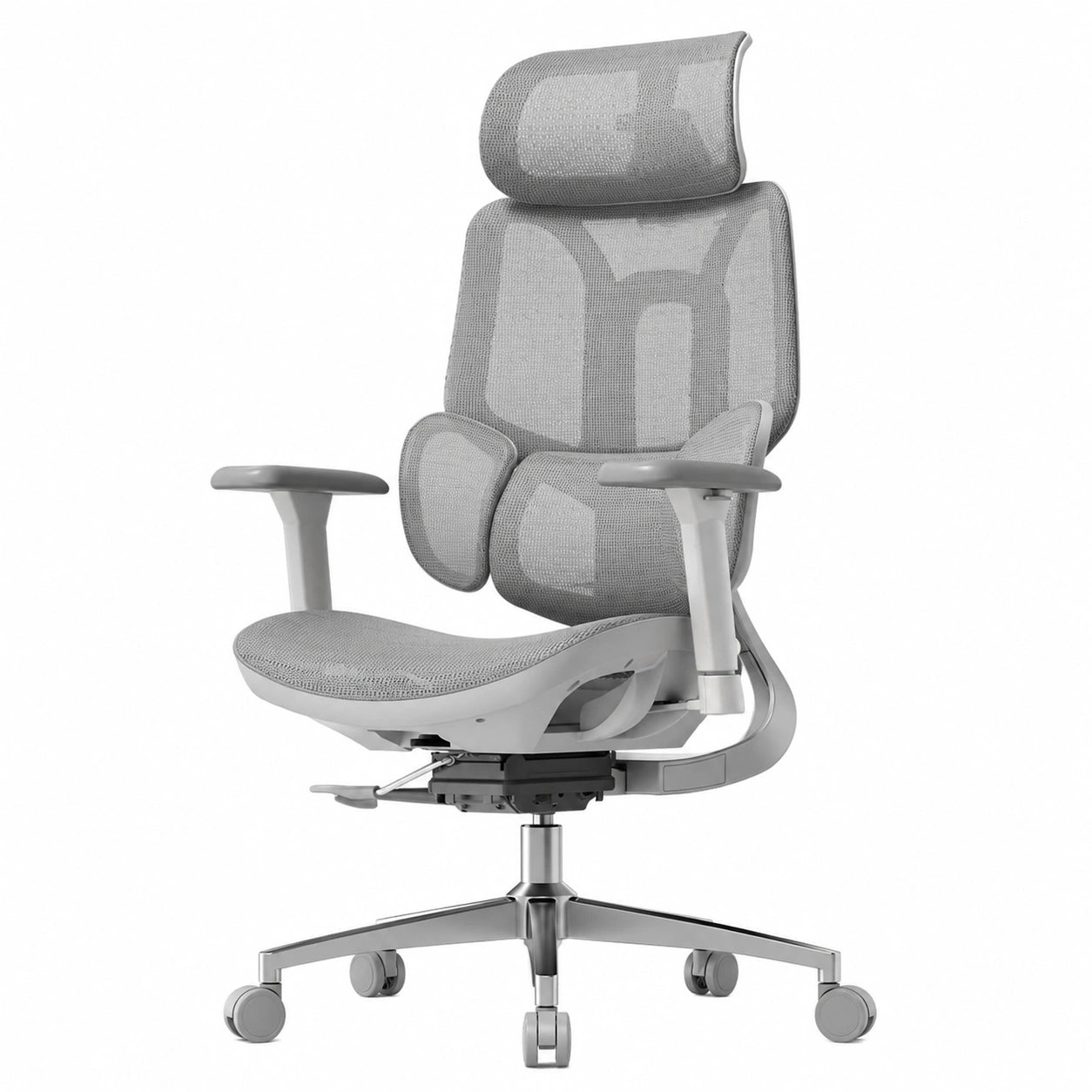 Bureau, pivotant, réglable, coloris gris, pour l’espace de travail
